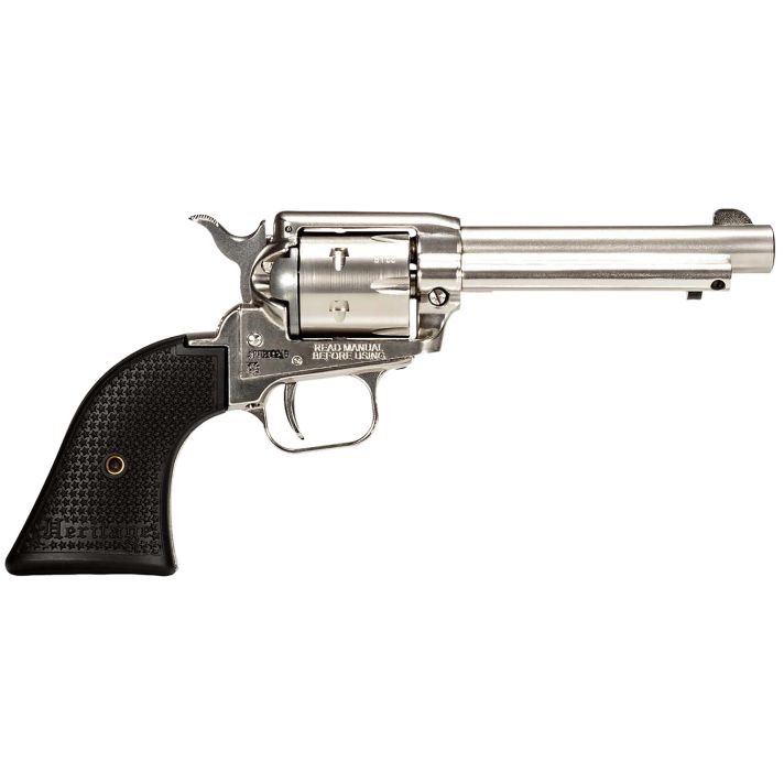 Heritage Mfg RR22NI6 Rough Rider22 LR 6rd 6.50" Nickel Steel Barrel, Nickel Aluminum Frame, Matte Nickel Cylinder, Black Polystar Grip, Hammer/Thumb Safety, Exposed Hammer