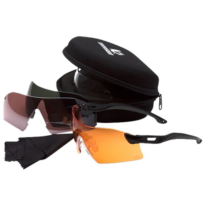 Pyramex VGSB88KIT Drop Zone Glasses Kit Multi Lens Anti-Fog Black Frame