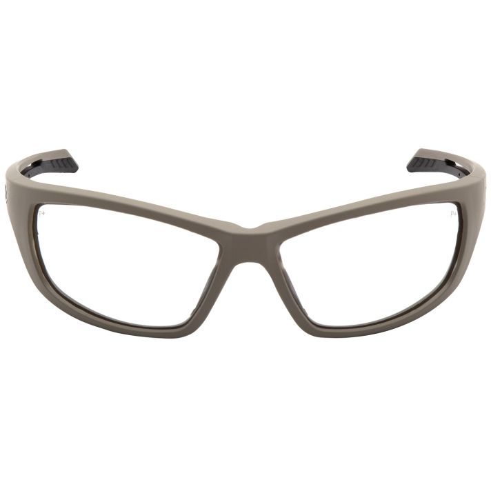 Pyramex VGST1310T Howitzer Glasses Clear Lens Anti-Fog Tan Frame