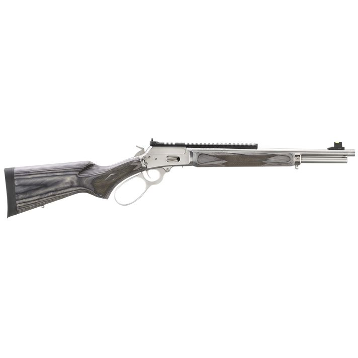Marlin 70432 1894 SBL 44 Special/44 Rem Mag 8+1/9+1 16.10" Polished Stainless Threaded Barrel, Polished Stainless Picatinny Rail Receiver, Gray Fixed Laminate Stock