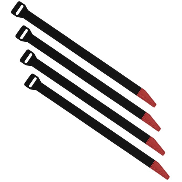 Magpul MAG1442-BLK DAKA Gear Straps Black/Red 12" Long 4 Pack