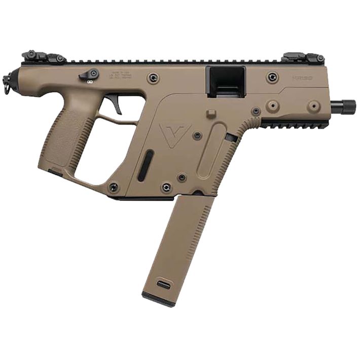 Kriss USA KV90PFD20 Vector SDP Gen2 9mm Luger 40+1 5.50" Black Nitride Threaded Barrel, Flat Dark Earth Picatinny Rail Receiver, FDE Polymer Grip, Glock Magazine Compatible