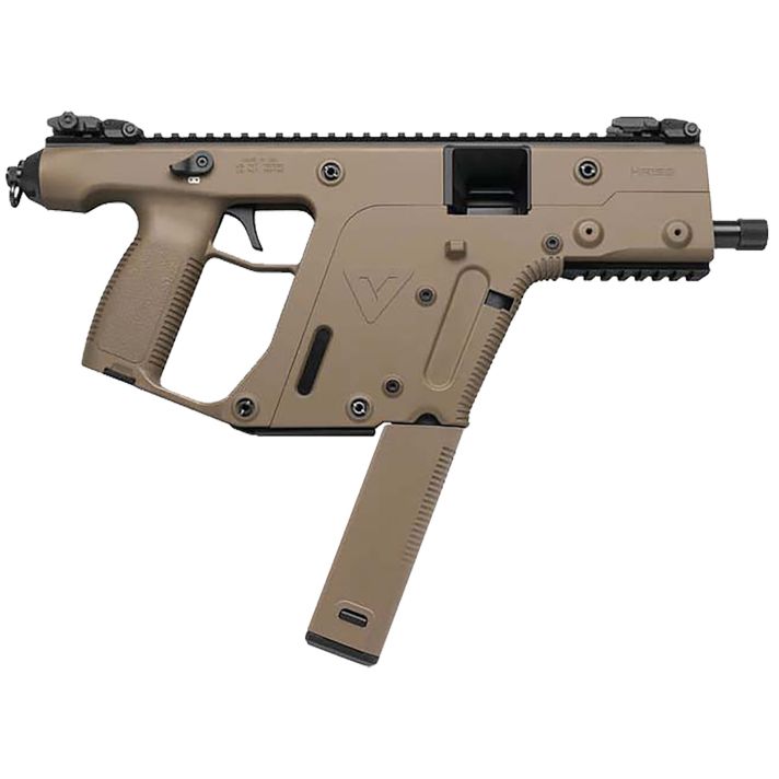 Kriss USA KV10PFD20 Vector SDP Gen2 10mm Auto 33+1 5.50" Black Nitride Threaded Barrel, Flat Dark Earth Picatinny Rail Receiver, FDE Polymer Grip, Glock Magazine Compatible