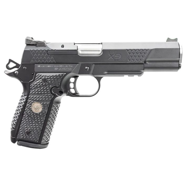 Wilson Combat 2EDCXLPR9 EDC X9 2.0 Compact Frame 9mm Luger 15+1 5" Steel Barrel, Black Armor-Tuff Serrated Stainless Steel Slide, Aluminum Frame w/Picatinny Rail, Black G10 Starburst Grip