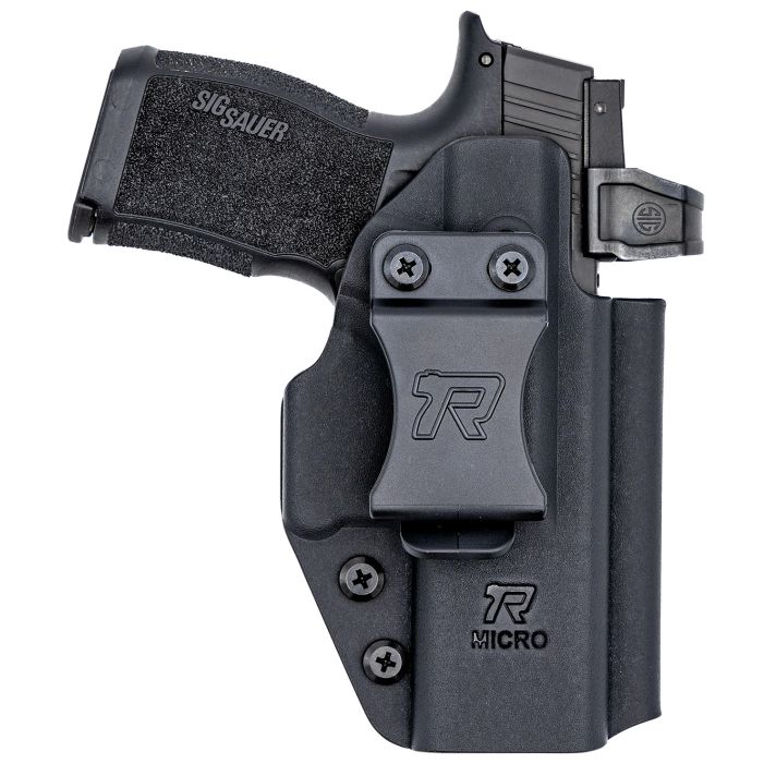Rounded Gear RGUNVRSLCMPCTBLK Universal KydexIWB Black Kydex Belt Clip Fits Compact Sized Handguns Right Hand