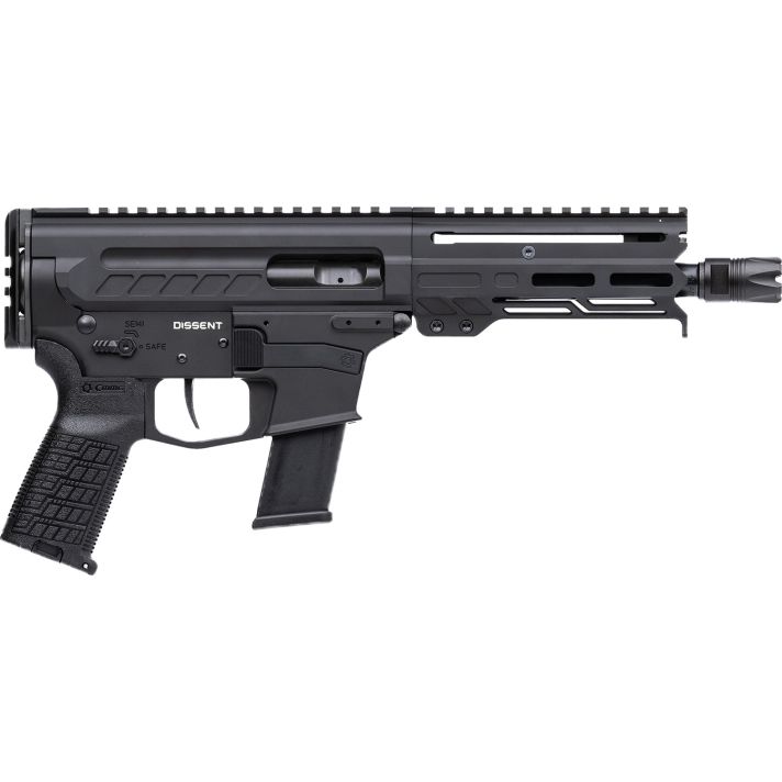 CMMG 45A4C0FAB Dissent MKG 45 ACP 13+1 6.50" Black Nitride Medium Taper Threaded Barrel, CMMG 5.5" M-LOK Handguards, Black Armor Cerakote Aluminum Picatinny Rail Receiver, CMMG Zeroed Grips