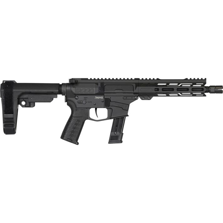 CMMG 92A0B0FAB Banshee MK17 9mm Luger 21+1 8" Black Nitride Medium Taper Threaded Barrel, EML 7" M-LOK Handguards, Black Armor Cerakote Aluminum Picatinny Rail Receiver, CMMG Zeroed Grips