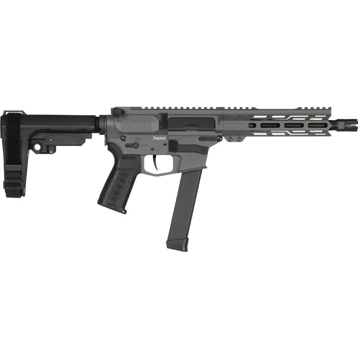 CMMG 99A3B0FTNG Banshee MKGS 9mm Luger 33+1 8" Black Nitride Medium Taper Threaded Barrel, EML 7" M-LOK Handguards, Tungsten Cerakote Aluminum Picatinny Rail Receiver, CMMG Zeroed Grips