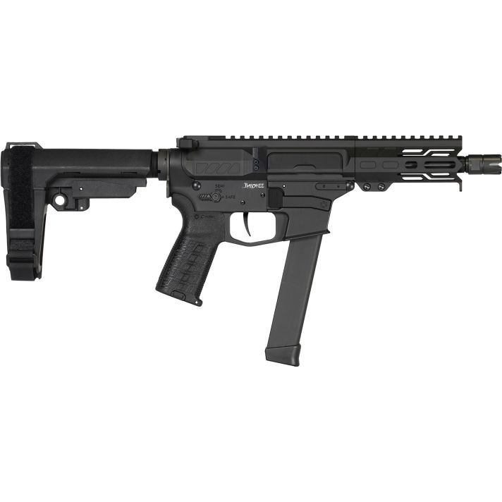 CMMG 99A890FAB Banshee MKGS 9mm Luger 33+1 5" Black Nitride Medium Taper Threaded Barrel, EML 4" M-LOK Handguards, Black Armor Cerakote Aluminum Picatinny Rail Receiver, CMMG Zeroed Grips