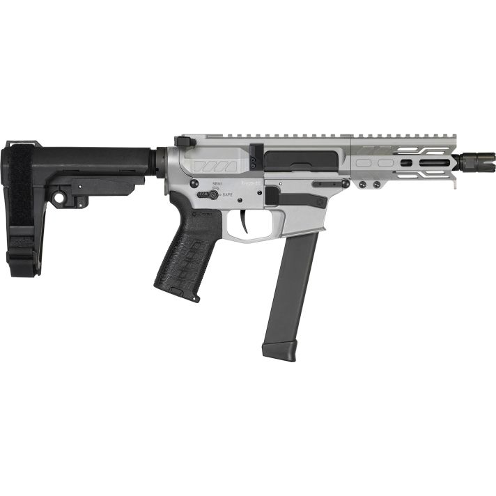 CMMG 99A890FTI Banshee MKGS 9mm Luger 33+1 5" Black Nitride Medium Taper Threaded Barrel, EML 4" M-LOK Handguards, Titanium Cerakote Aluminum Picatinny Rail Receiver, CMMG Zeroed Grips