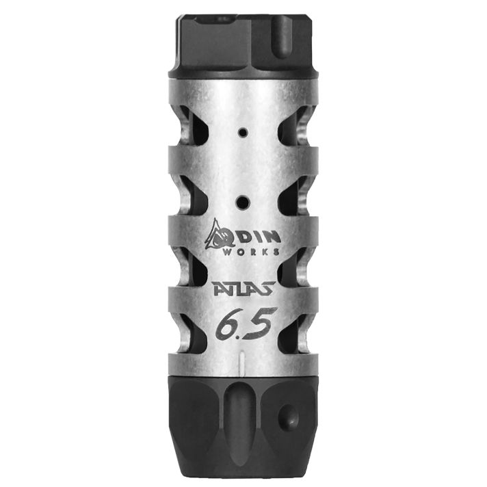 Odin Works MBATLAS6.5 Atlas Compensator 5/8-24 Threads 3" OAL 1" Diameter 6.5 Grendel