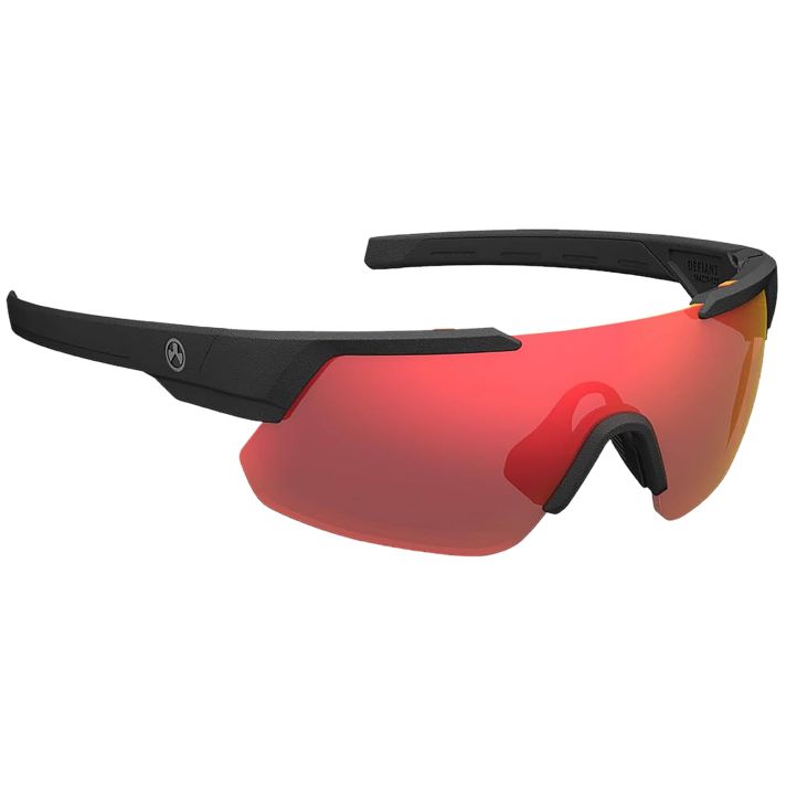 Magpul MAG104410011140 Defiant Eyewear Gray Red Lens Black Frame