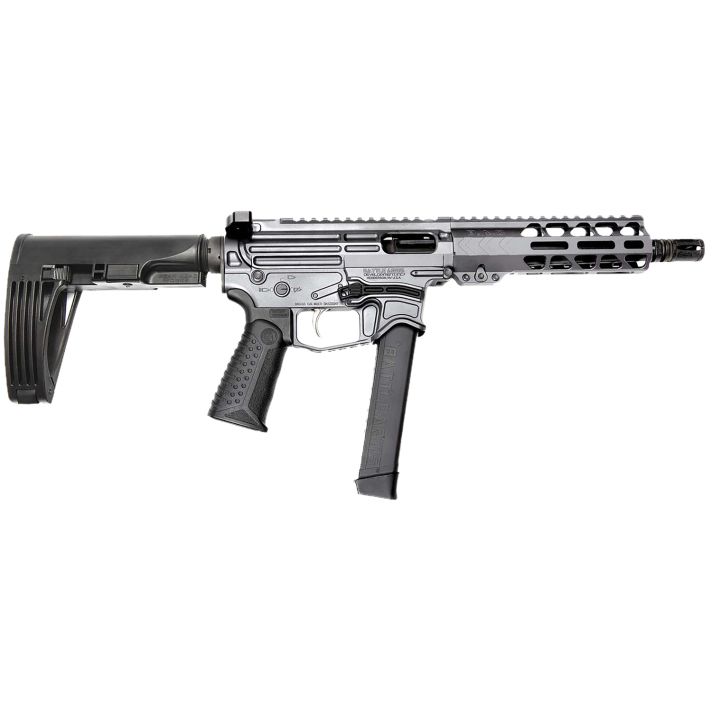 Battle Arms Development XIPHOS004 Xiphos9mm Luger 30+1 8.50" Black Barrel, M-LOK Handguards, Combat Gray Aluminum Picatinny Rail ReceiverBlack Synthetic Adjustable Stock, Adj Black Grips