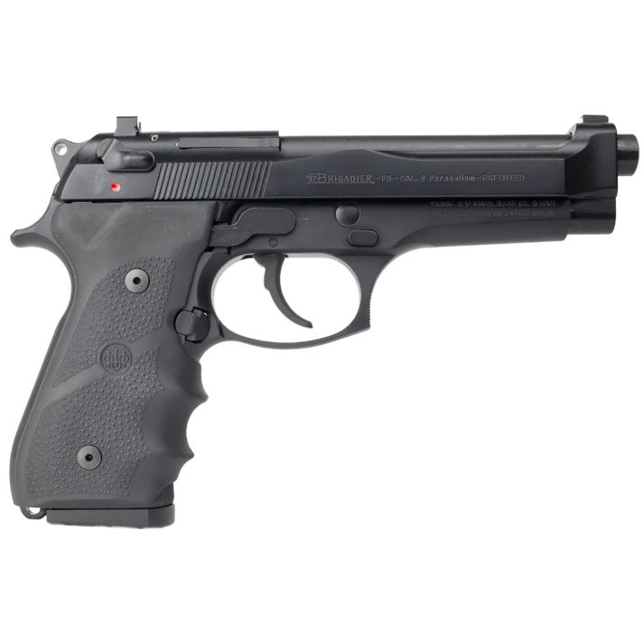 Beretta USA J92F700M 92FS Brigadier Full Size Frame 9mm Luger 15+1 4.70" Black Inox Steel Barrel, Black Bruniton Serrated Steel Slide, Black Aluminum Frame w/Beavertail, DA/SA, Ambidextrous