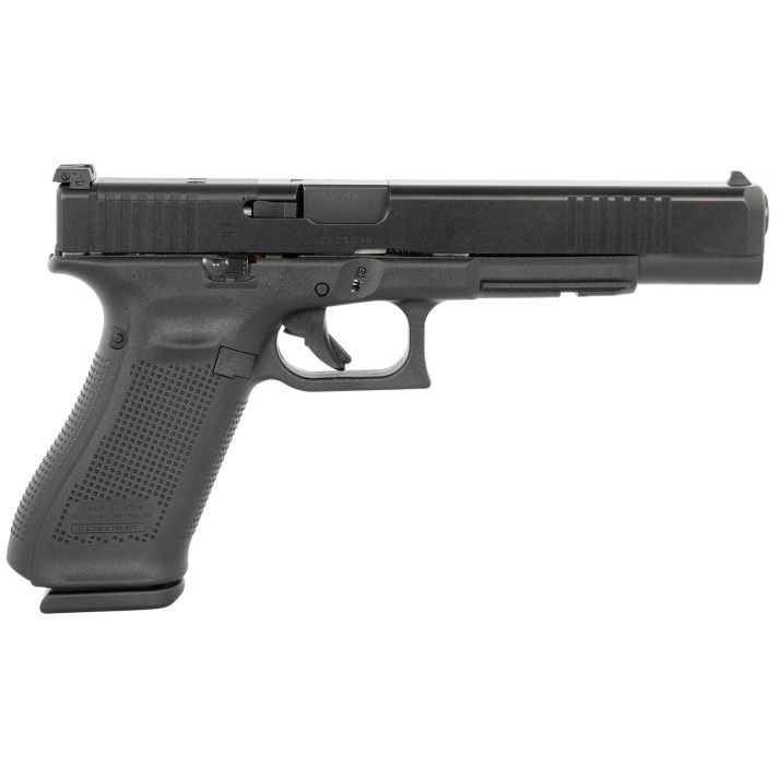 Glock PA163S101MOS G17L Gen5 MOS Full Size Frame 9mm Luger 10+1 6.02" Black Long Barrel, Black Cerakote MOS Cut/Serrated Steel Slide, Black Polymer Frame w/Picatinny Rail, Black Textured Grip