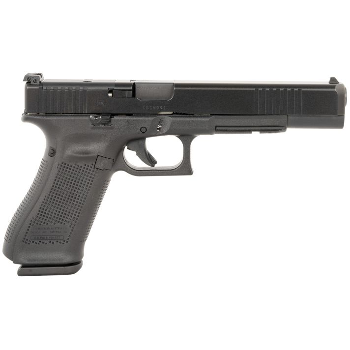 Glock PA163S103MOS G17L Gen5 MOS Full Size Frame 9mm Luger 17+1 6.02" Black Long Barrel, Black Cerakote MOS Cut/Serrated Steel Slide, Black Polymer Frame w/Picatinny Rail, Black Textured Grip