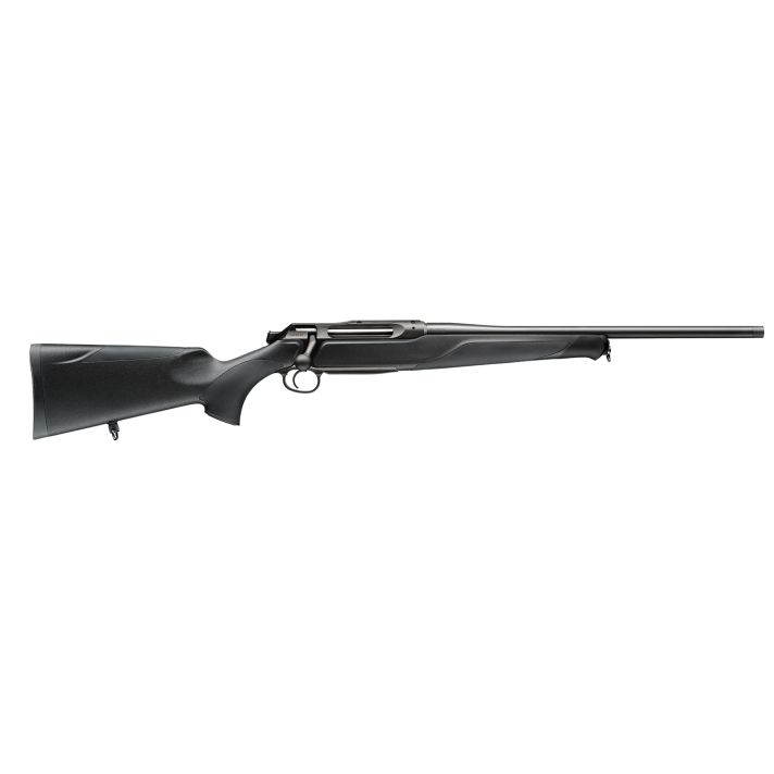 Sauer 80117630 505 XT Full Size 308 Win 3+1 22" Titanium Gray Threaded Barrel, Saddle Mount Steel Receiver, Black Fixed Synthetic Stock