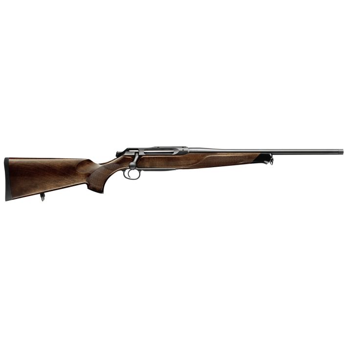 Sauer 80117094 505 Lux Full Size 308 Win 3+1 22" Matte Blued Threaded Barrel, Matte Blued Saddle Mount Steel Receiver, Grade 5 Wood Fixed Stock