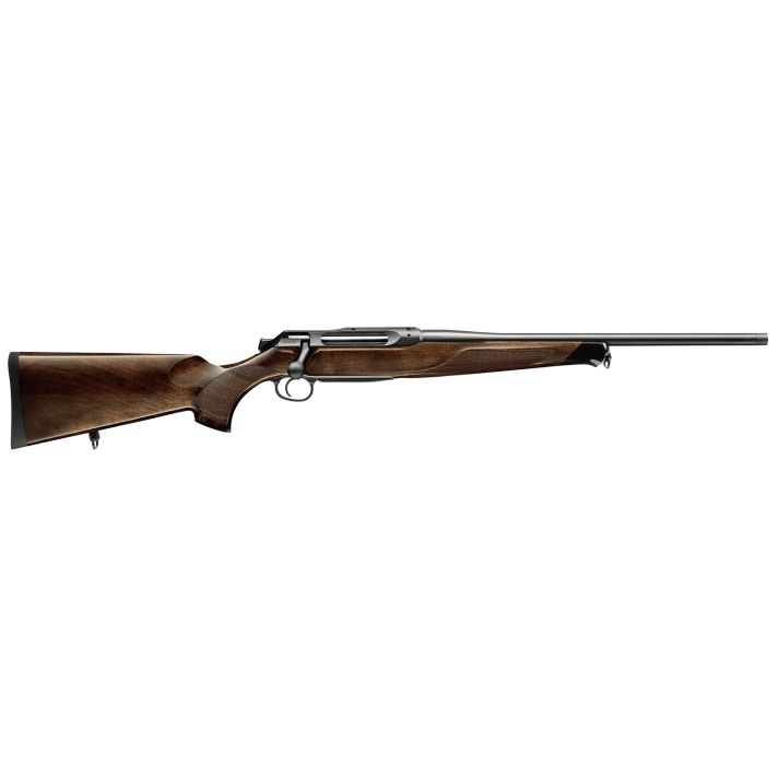 Sauer 80117098 505 Lux Full Size 7mm Rem Mag 2+1 24" Matte Blued Threaded Barrel, Matte Blued Saddle Mount Steel Receiver, Grade 5 Wood Fixed Stock