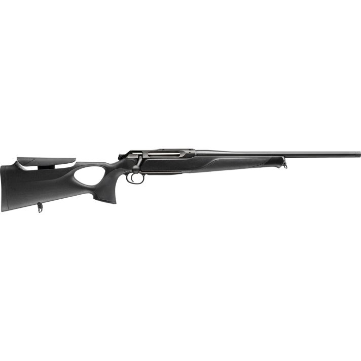 Sauer 80117653 505 Synchro XT Full Size 300 Win Mag 2+1 24" Titanium Gray Threaded Barrel, Saddle Mount Steel Receiver, Black Thumbhole w/Adj Comb Synthetic Stock