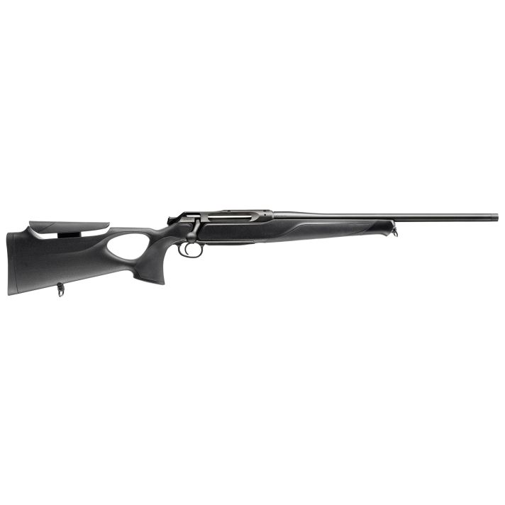 Sauer 80117656 505 Synchro XT Full Size 375 H&H Mag 2+1 24" Titanium Gray Steel Barrel, Saddle Mount Steel Receiver, Black Thumbhole w/Adj Comb Synthetic Stock