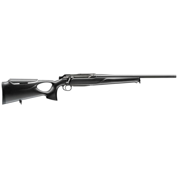 Sauer 80117114 505 Synchro XTC Full Size 222 Rem 3+1 20" Matte Blued Threaded Barrel, Matte Blued Saddle Mount Steel Receiver, Black Thumbhole w/Adj Comb Carbon Fiber Stock