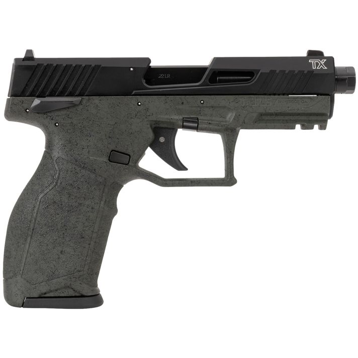 Taurus 12TX22141SP2 TX22 Gen 2 Full Size Frame 22 LR 16+1/22+1 4.60" Threaded Barrel, Serrated Slide, Adjustable Rear Sight, Polymer Frame w/Picatinny Rail