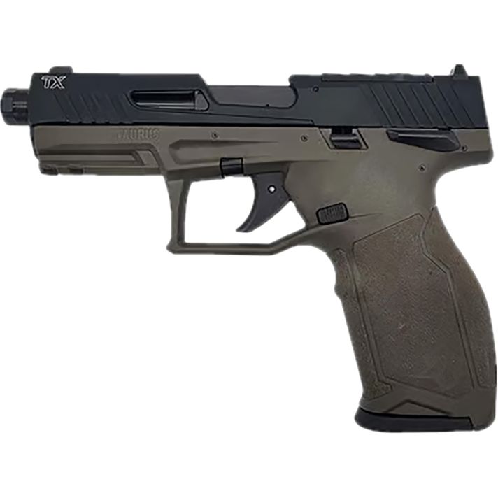 Taurus 1-2TX22P141O TX22 T.O.R.O Gen 2 Full Size Frame 22 LR 16+1/22+1 4.10" Threaded Barrel, Optic Ready/Serrated Slide, OD Green Polymer Frame w/Picatinny Rail