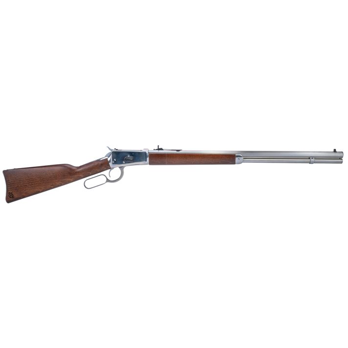 Heritage Mfg H9204524F9 92 Ranch Hand 45 Colt (Long Colt) 12rd 24" Stainless Polished Octagon Barrel, Polished Stainless Steel Receiver, Fixed Hardwood Stock