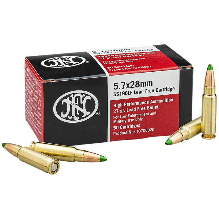 FN 10700020 High Performance5.7x28mm 27gr Jacketed Hollow Point 50 Per Box/40 Case