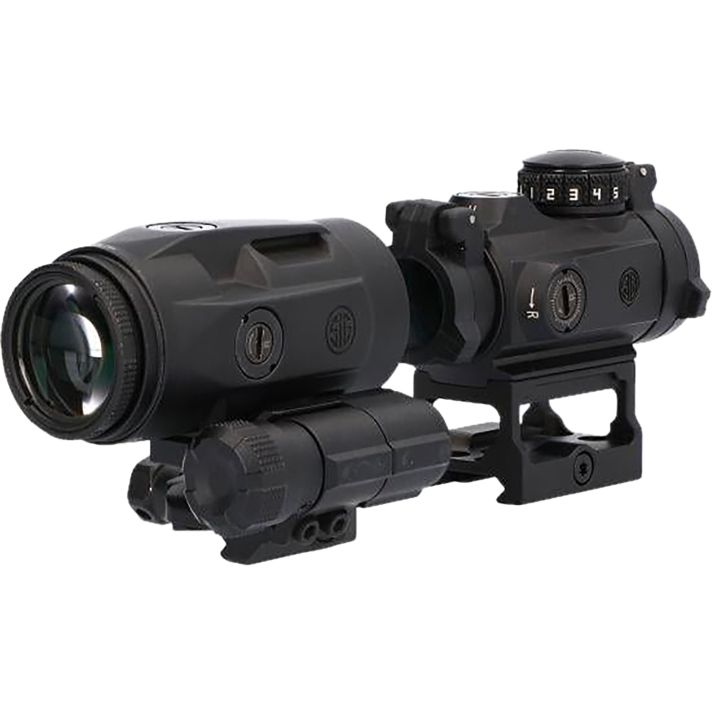 Sig Sauer Electro-Optics SORJMSR101 Romeo-MSR Gen II w/Juliet3 Black 1x/3x 20mm/22mm 2 MOA Red Dot Juliet 3 Micro Magnifier