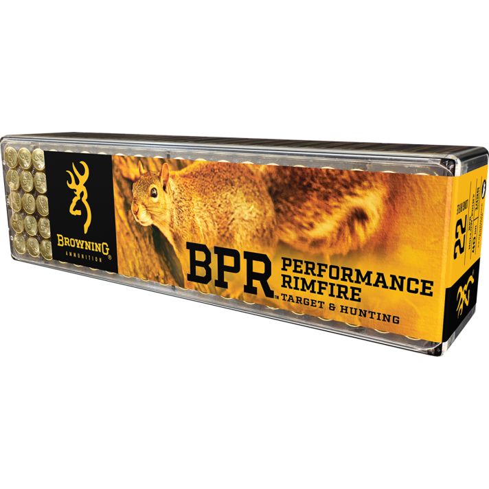 Browning Ammo B194122100 BPR Performance Rimfire22LR 40gr Hollow Point 100 Per Box/10 Case