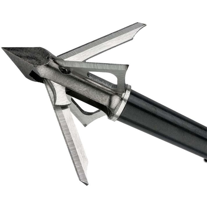 Muzzy 298 Trocar HBX Broadhead Chisel Tip Stainless Steel Ferrule Blades 100 gr/3 Per Pack