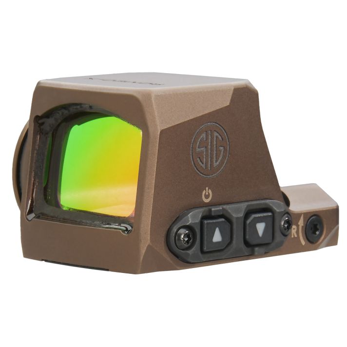 Sig Sauer Electro-Optics SORX1202 Romeo-X Compact Flat Dark Earth 1x24mm 2 MOA Red Dot/32 MOA Circle Reticle, Fits Sig P365 Pistol