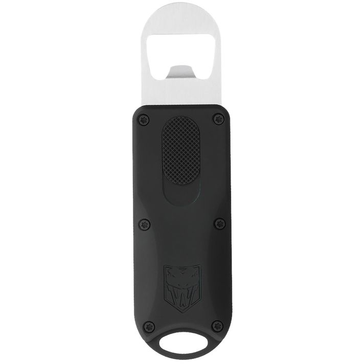 CobraTec Knives CTOTFBOBLK Bottle OpenerBlack Aluminum/Stainless Steel