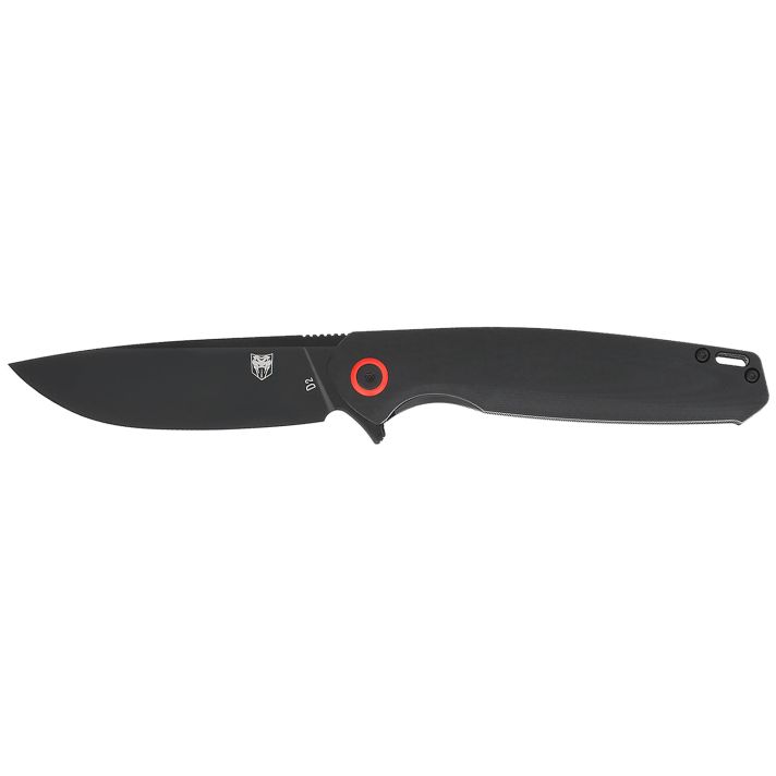 CobraTec Knives CTRATHBLK RathEDC 3.50" Folding Plain Black D2 Steel Blade, 4.50" Black G10 Handle