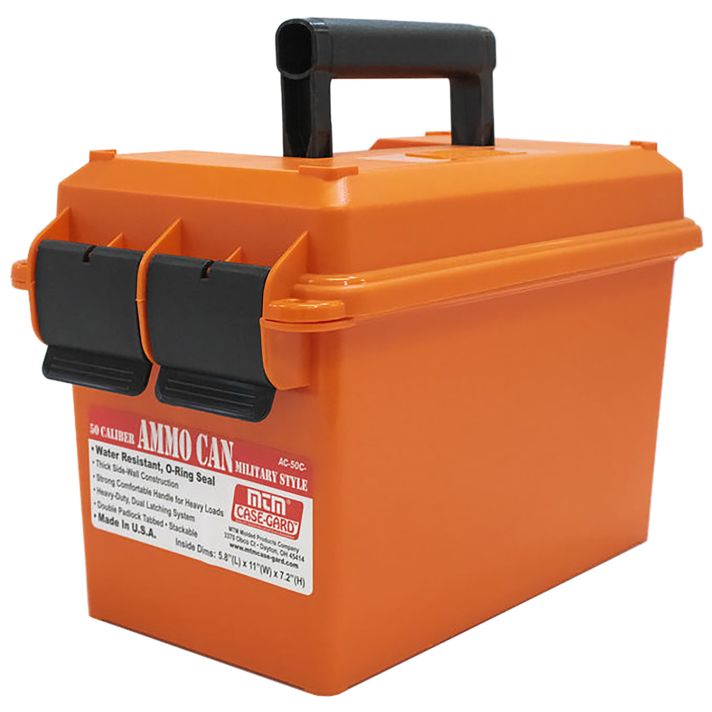 MTM Case-Gard AC50C35 Ammo Can50Cal Orange Polypropylene
