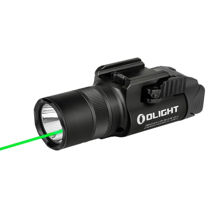 Olightstore Usa Inc BALDRPRORBK Baldr Pro R Black Anodized 300/500/1,350 Lumens White LED Green Laser