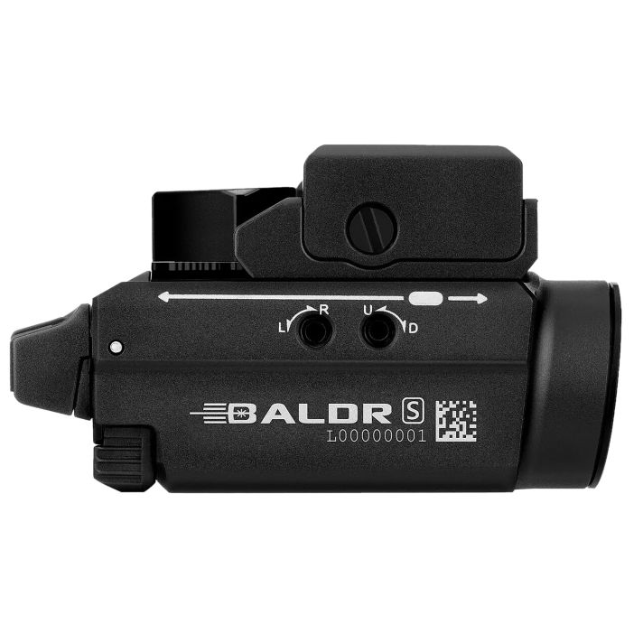 Olightstore Usa Inc BALDRSBLBK Baldr S BLBlack Anodized 100/300/800 Lumens White LED Blue Laser