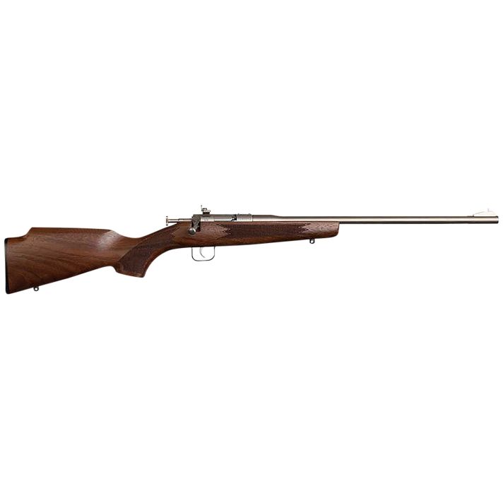 Chipmunk 10002 Deluxe The Original Youth Deluxe Single Shot 16.10" Satin Tapered Barrel, Satin Stainless Steel Receiver, Fixed American Walnut Stock, EZ Loader