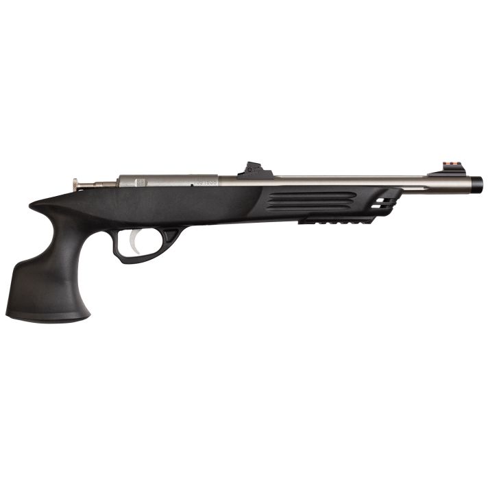 Crickett KSA796 Hunter Adult 22 WMR 1rd 9" Threaded Single Shot Stainless Barrel, Black Synthetic Grips