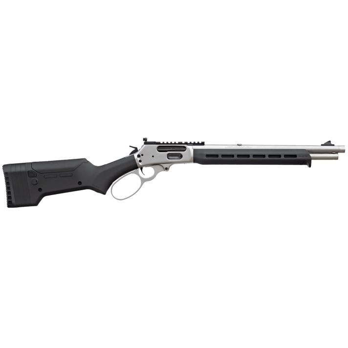 Marlin 70912 1895 Trapper 45-70 Gov 5+1 16.17" Satin Threaded Barrel, Picatinny Rail Stainless Steel Receiver, Black Adjustable Magpul ELG Synthetic Stock