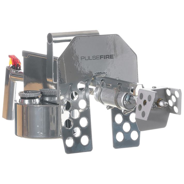 Exothermic Technologies PFLRTSILV Pulsefire LRT Mirror Silver Aluminum/Brass/Viton 25 ft Flame Range 25.70" Long Fuel Gasoline/Gasoline, Diesel Mix Includes Battery/Battery Charger
