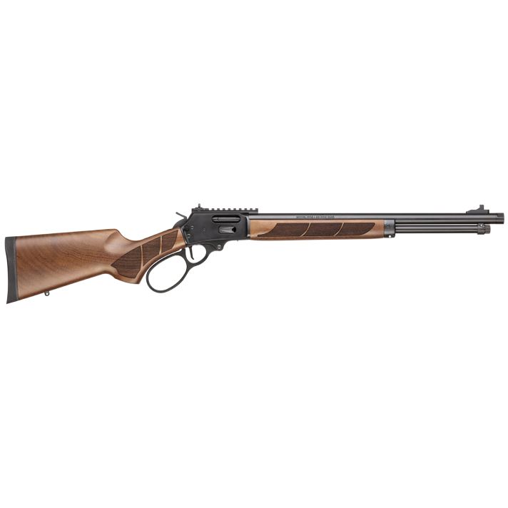 Smith & Wesson 13809 185444 Rem Mag 9+1 19.25" Black Armornite Threaded Barrel, Black Armornite Picatinny Rail Stainless Steel Receiver, Fixed Walnut w/Textured Grip Panels Stock, Large Loop