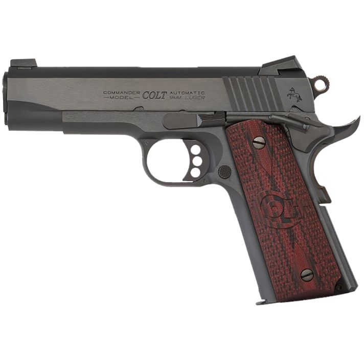 Colt Mfg O4943XE Commander Combat 38 Super 9+1 4.25" Stainless Steel Barrel, Blued Serrated Carbon Steel Slide, Blued Steel Frame, Black Cherry G10 Grip