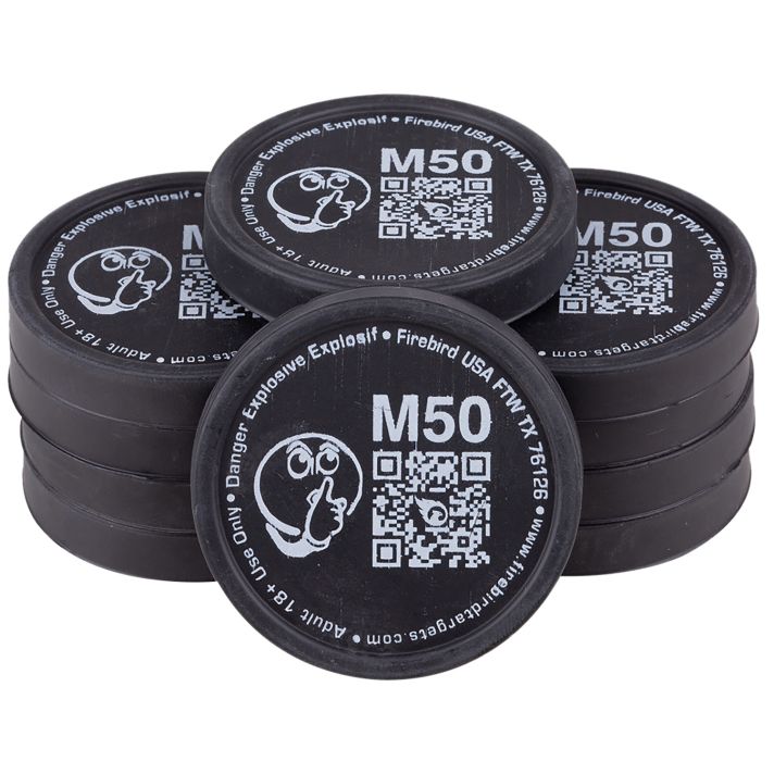 Firebird USA M50 ModeratedMoving Trajectory/Static Universal Firearm Low Noise 50mm/ 10 Pack