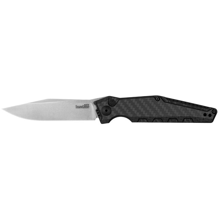Kershaw 7900CF Launch 7 EDC 3.75" Automatic Clip Point Plain Satin CPM MagnaCut Steel Blade, Black Aluminum/Carbon Fiber Handle