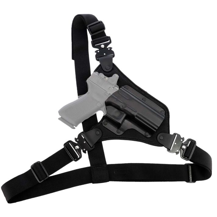 Galco HR872RBChest Holster Fits chests to 58" Black Hybrid Kydex/Nylon Fits Glock 17Gen 3-5