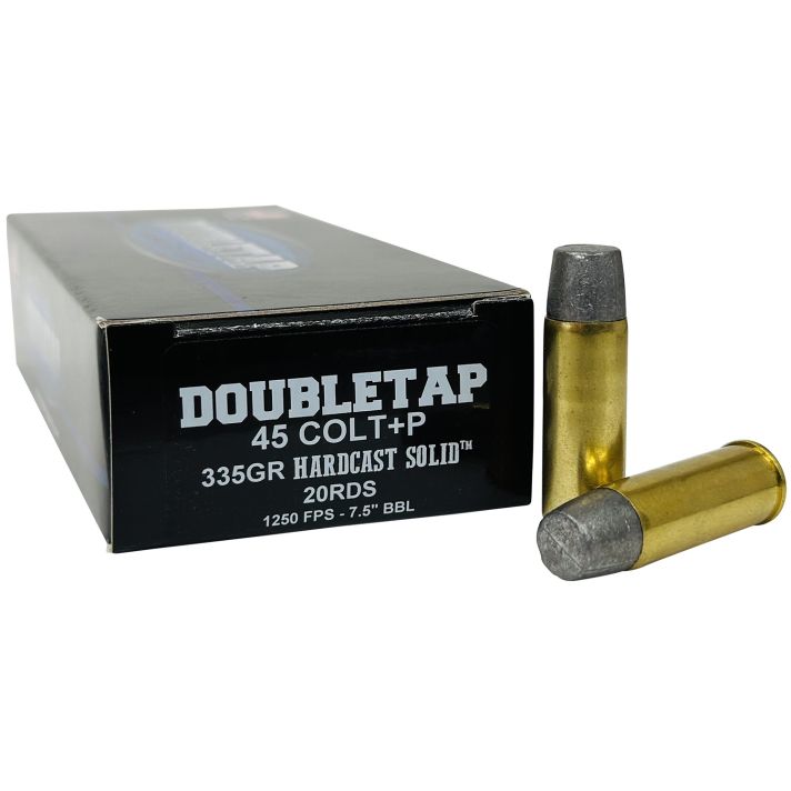 DoubleTap Ammunition 45P335HC 45Colt+P 335gr Hard Cast Solid 20 Per Box/25 Case