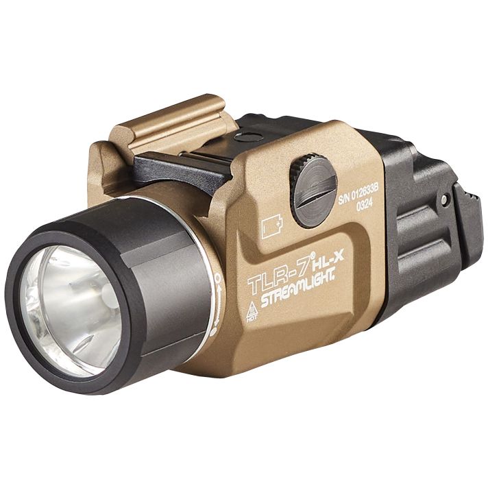 Streamlight 69459 TLR-7 HL-X USB Gun LightFlat Dark Earth 500/1,000 Lumens White LED